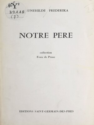 cover image of Notre Père